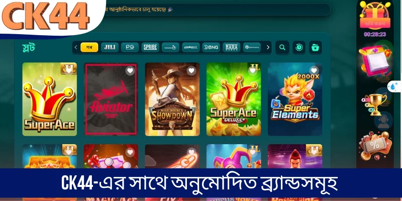 CK44-এর সাথে অনুমোদিত ব্র্যান্ডসমূহ